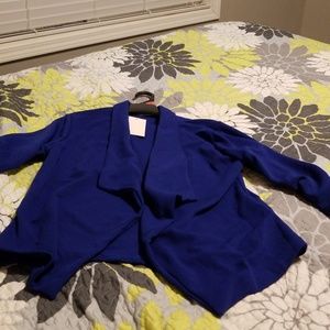 Royal blue crepe blazer